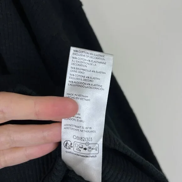 Women's Black Half-Zip Sweater - Picture 6 of 7